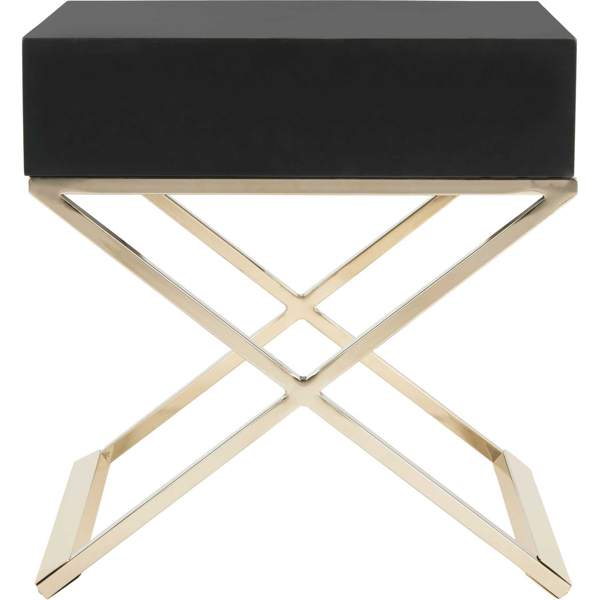 Zariah Modern Cross Leg End Table Black
