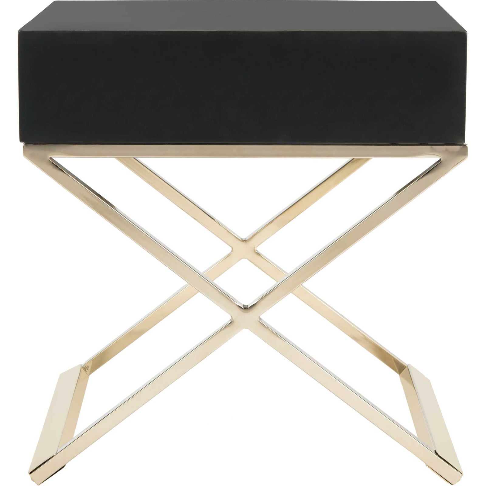 Zariah Modern Cross Leg End Table Black