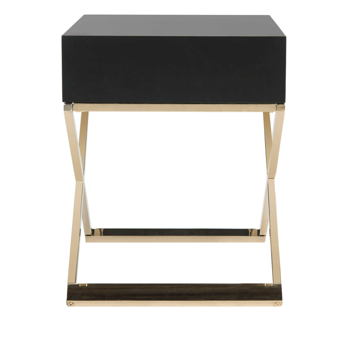 Zariah Modern Cross Leg End Table Black