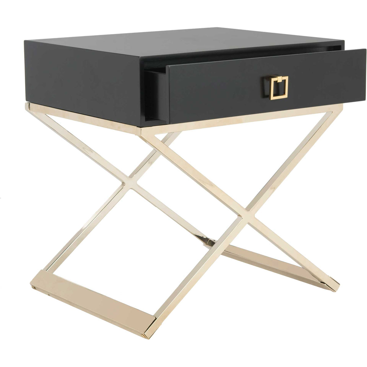 Zariah Modern Cross Leg End Table Black
