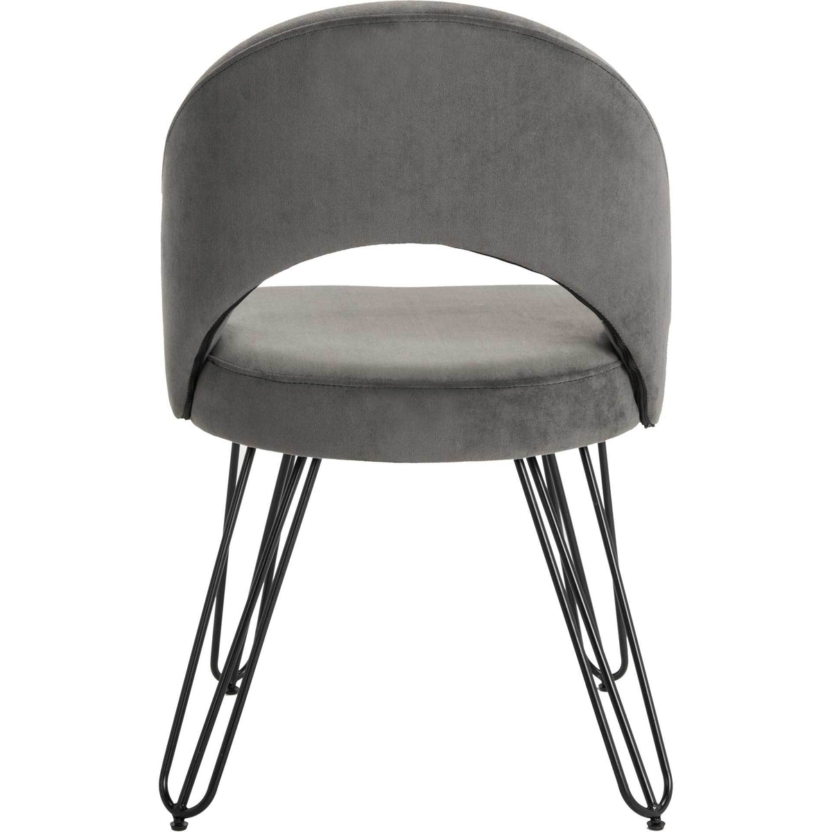 Jolene Velvet Side Chair Dark Gray (Set of 2)