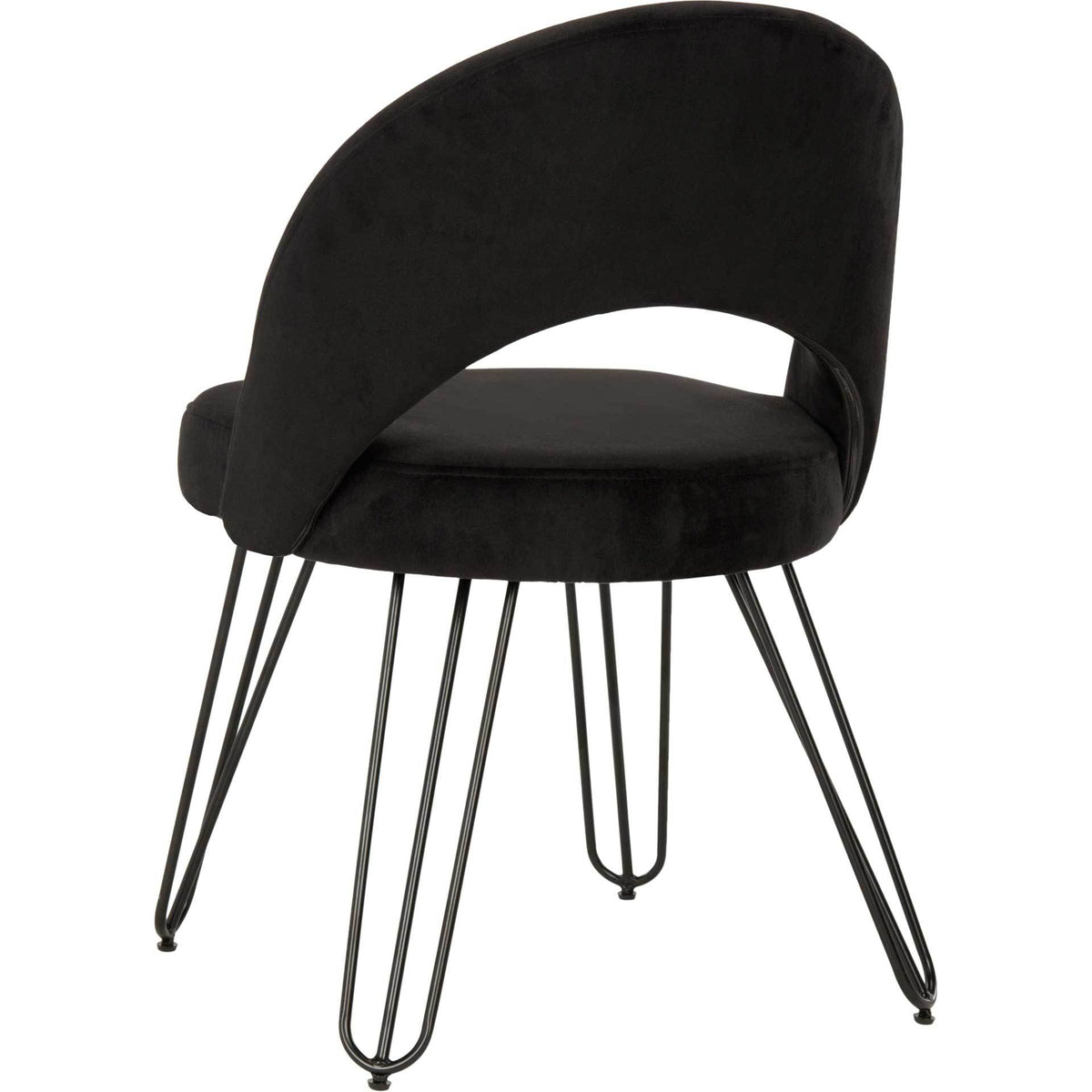Jolene Velvet Side Chair Black (Set of 2)