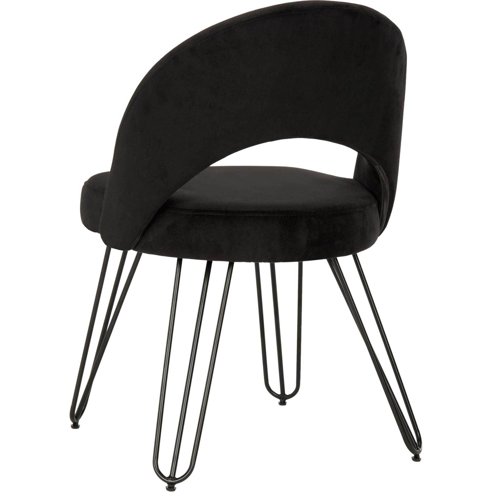 Jolene Velvet Side Chair Black (Set of 2)