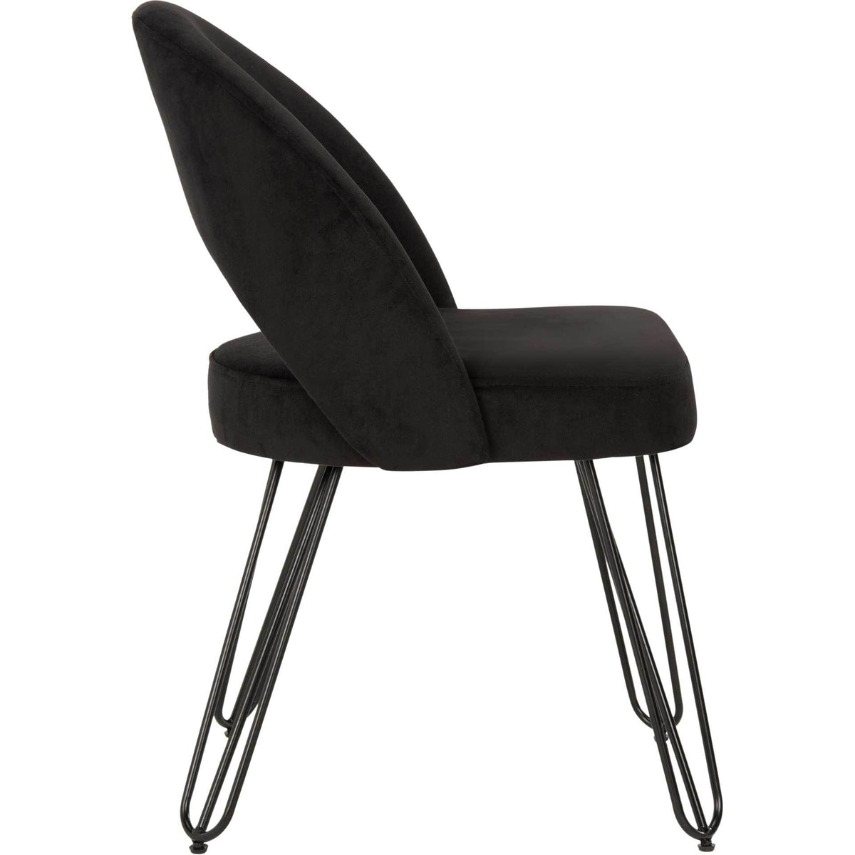 Jolene Velvet Side Chair Black (Set of 2)