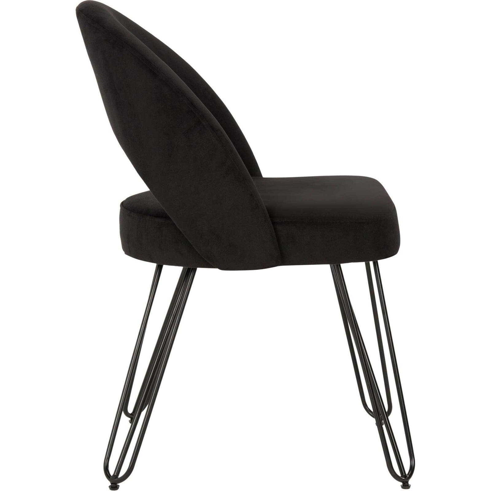 Jolene Velvet Side Chair Black (Set of 2)