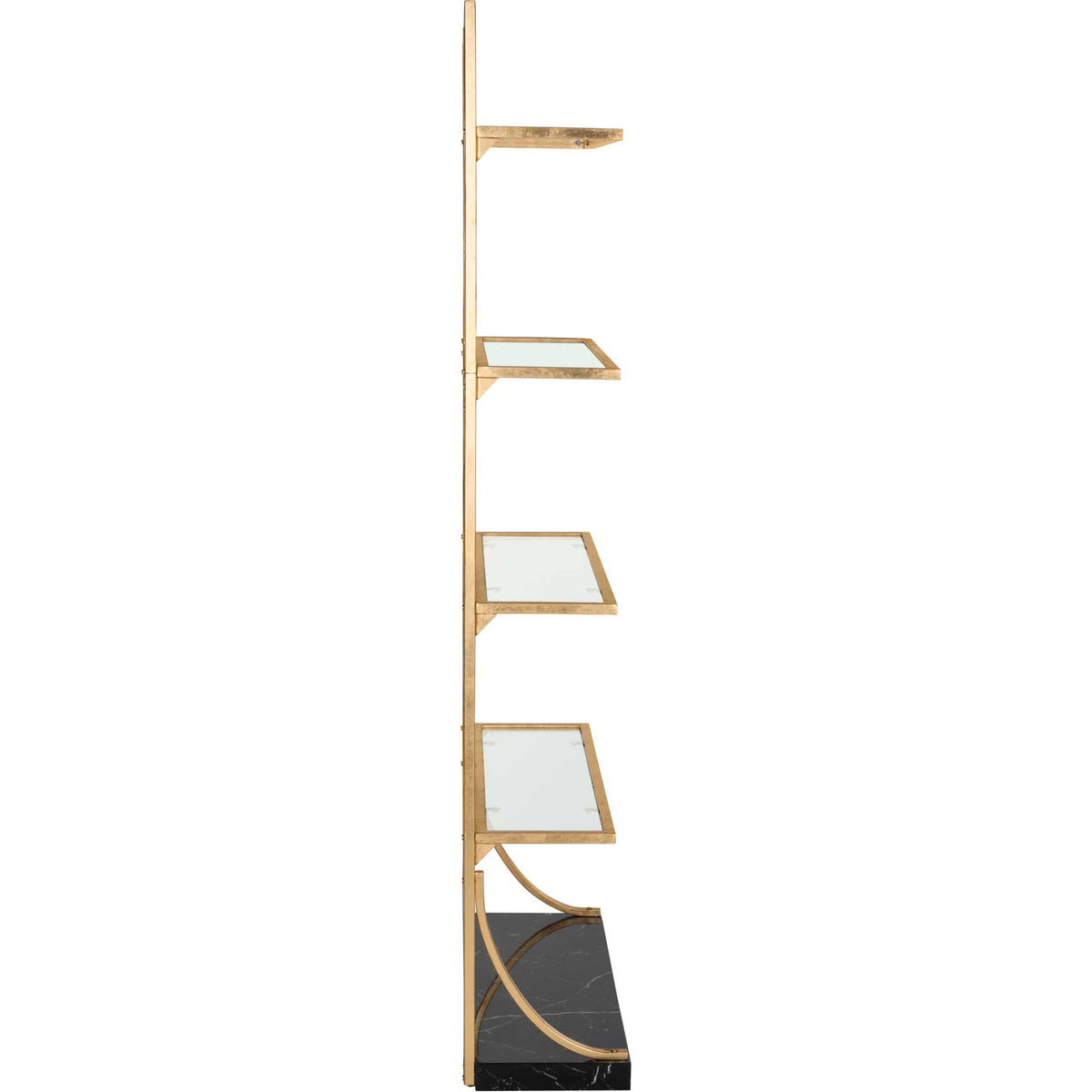 Sparkle Marble Base Etagere Gold/Black/Clear
