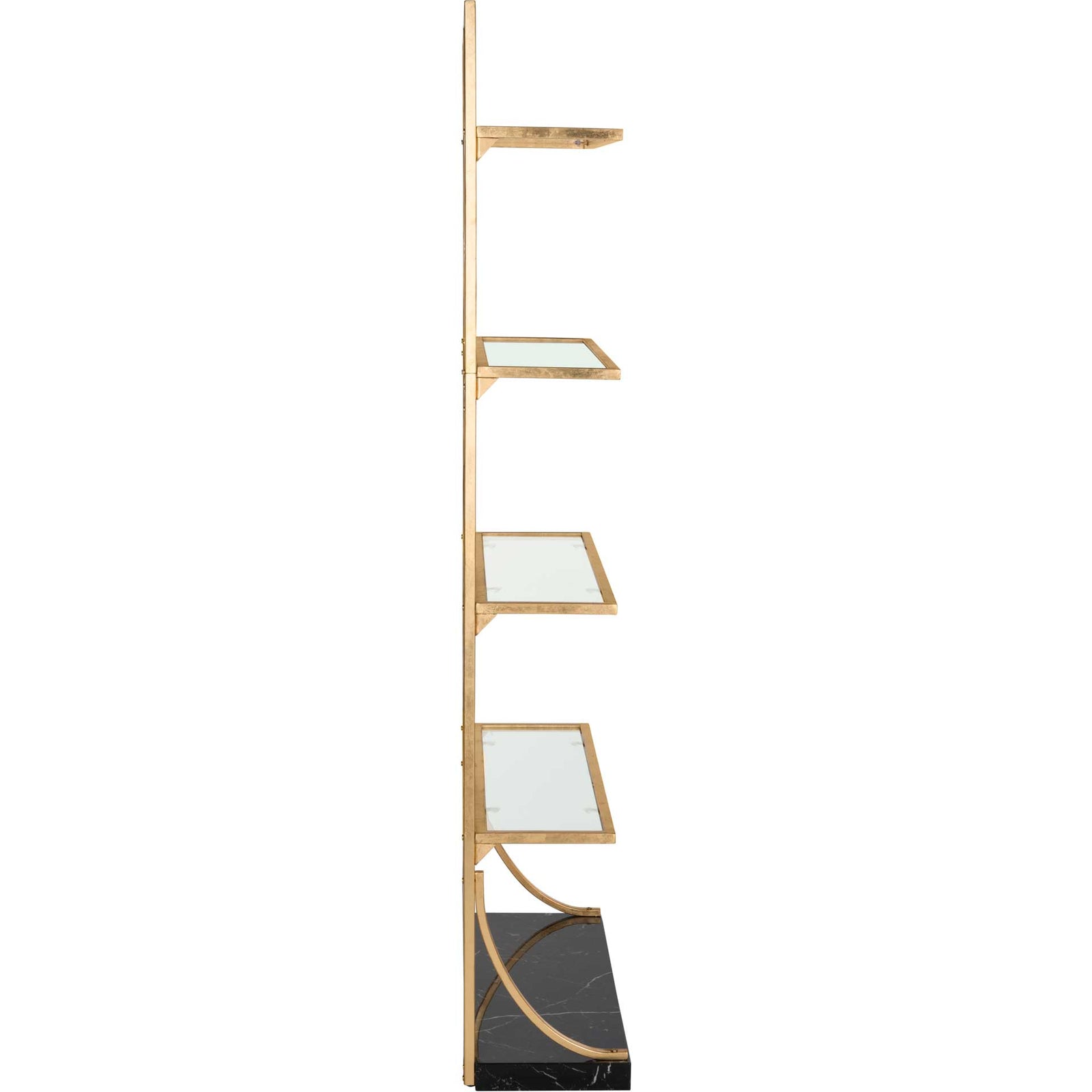 Sparkle Marble Base Etagere Gold/Black/Clear