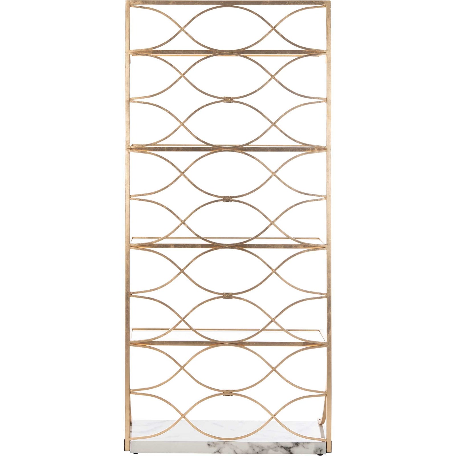 Sparkle Marble Base Etagere Gold/White/Clear