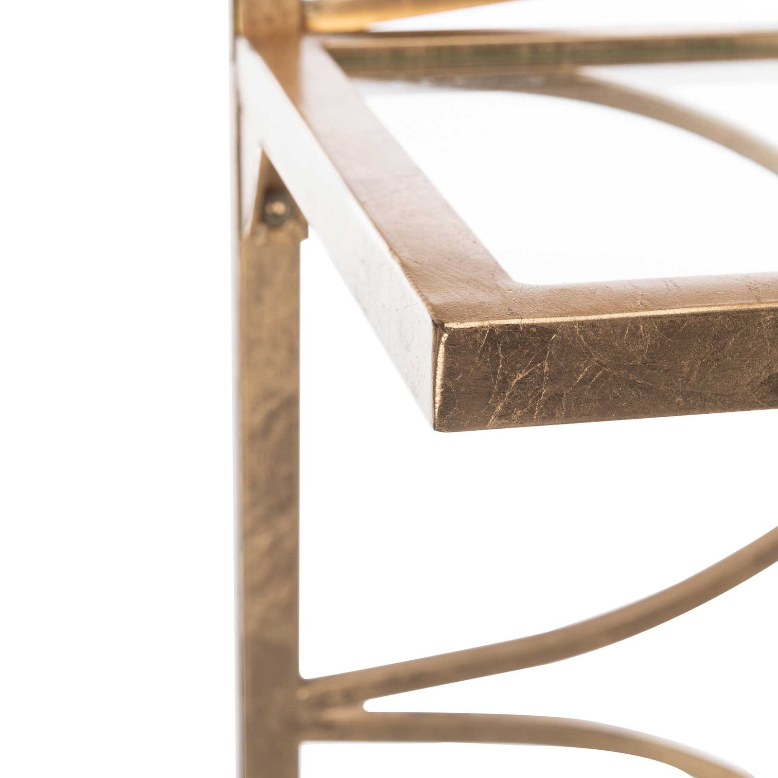 Sparkle Marble Base Etagere Gold/White/Clear