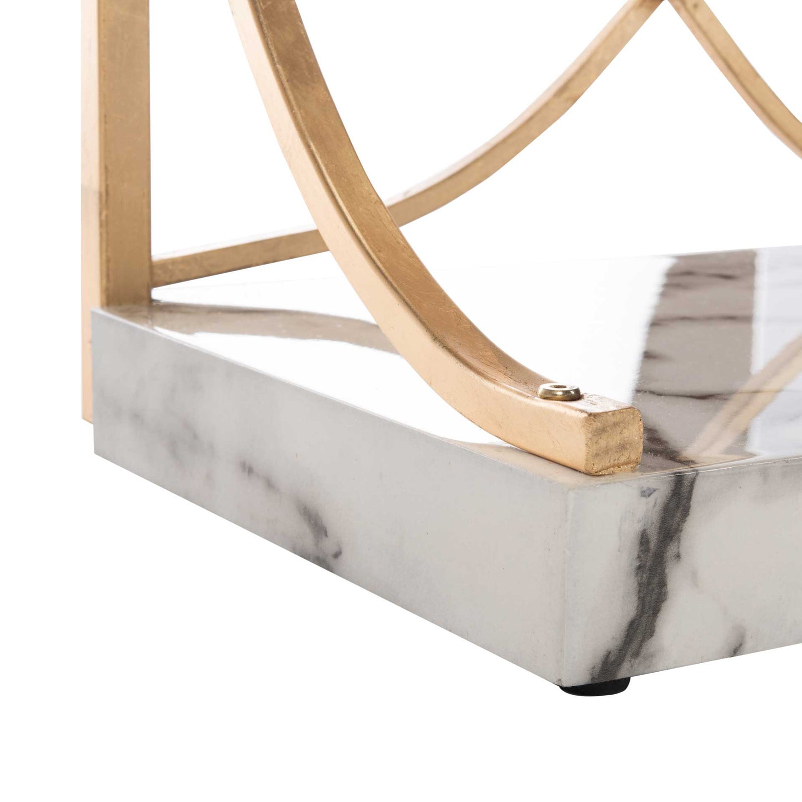 Sparkle Marble Base Etagere Gold/White/Clear