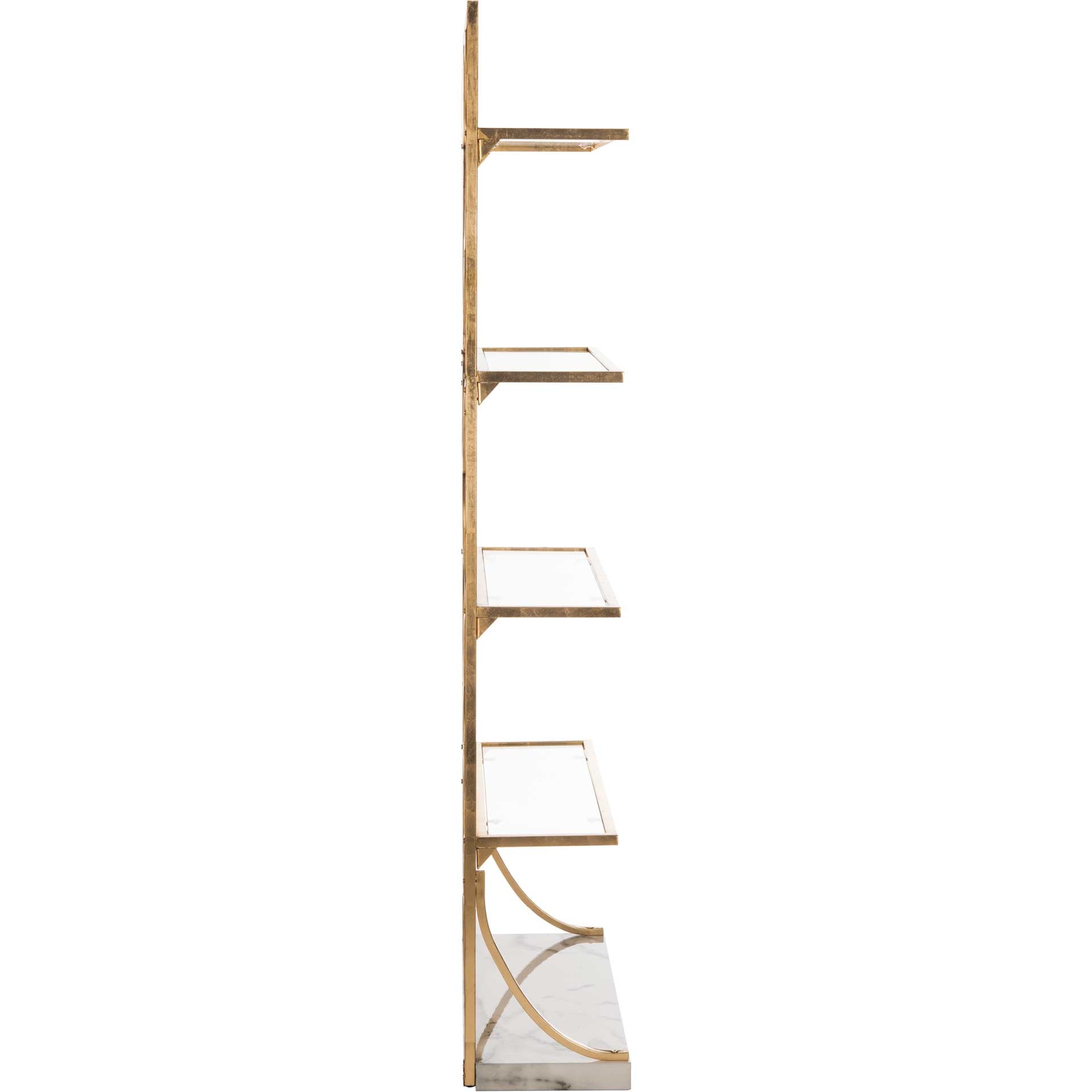 Sparkle Marble Base Etagere Gold/White/Clear