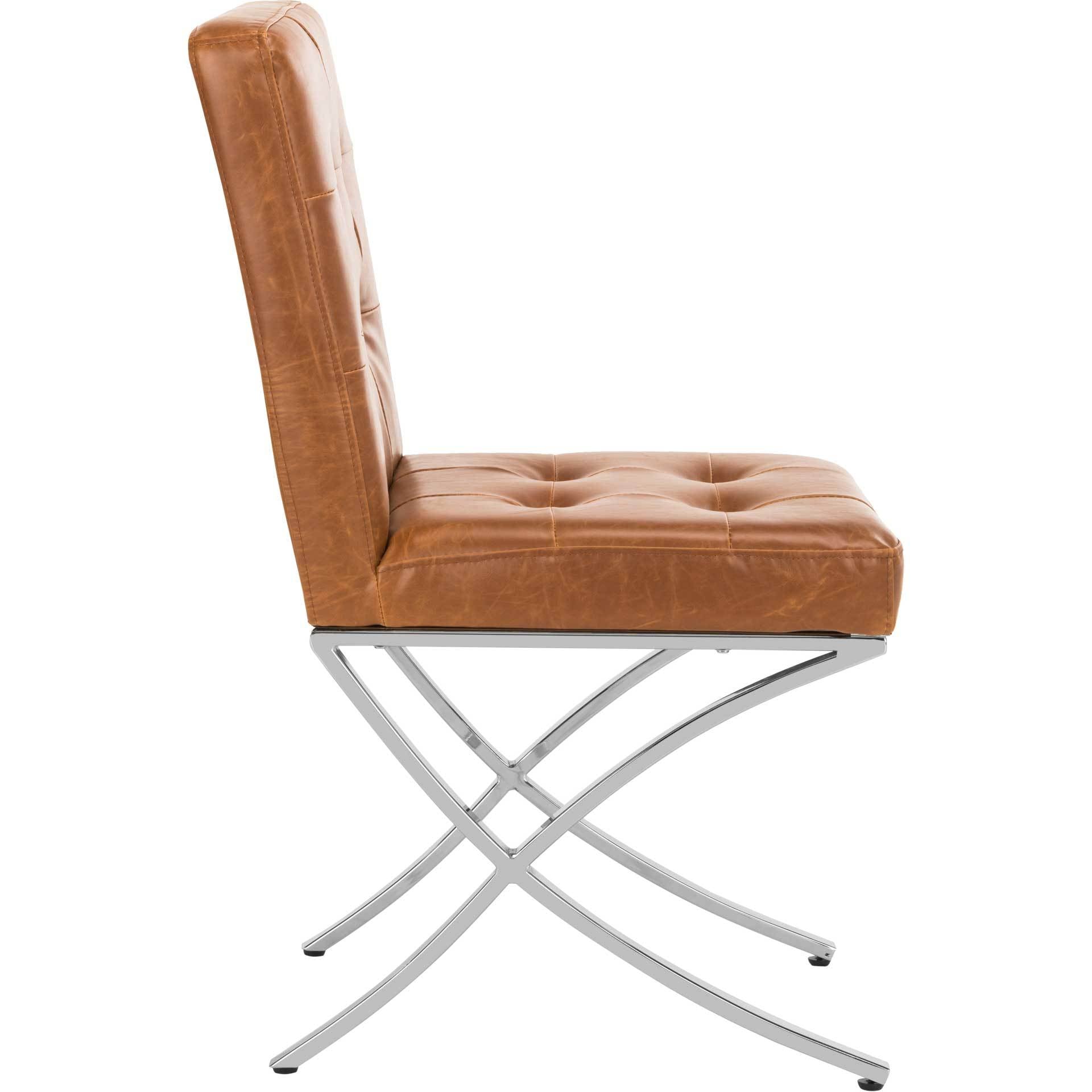 Wade Tufted Side Chair Light Brown