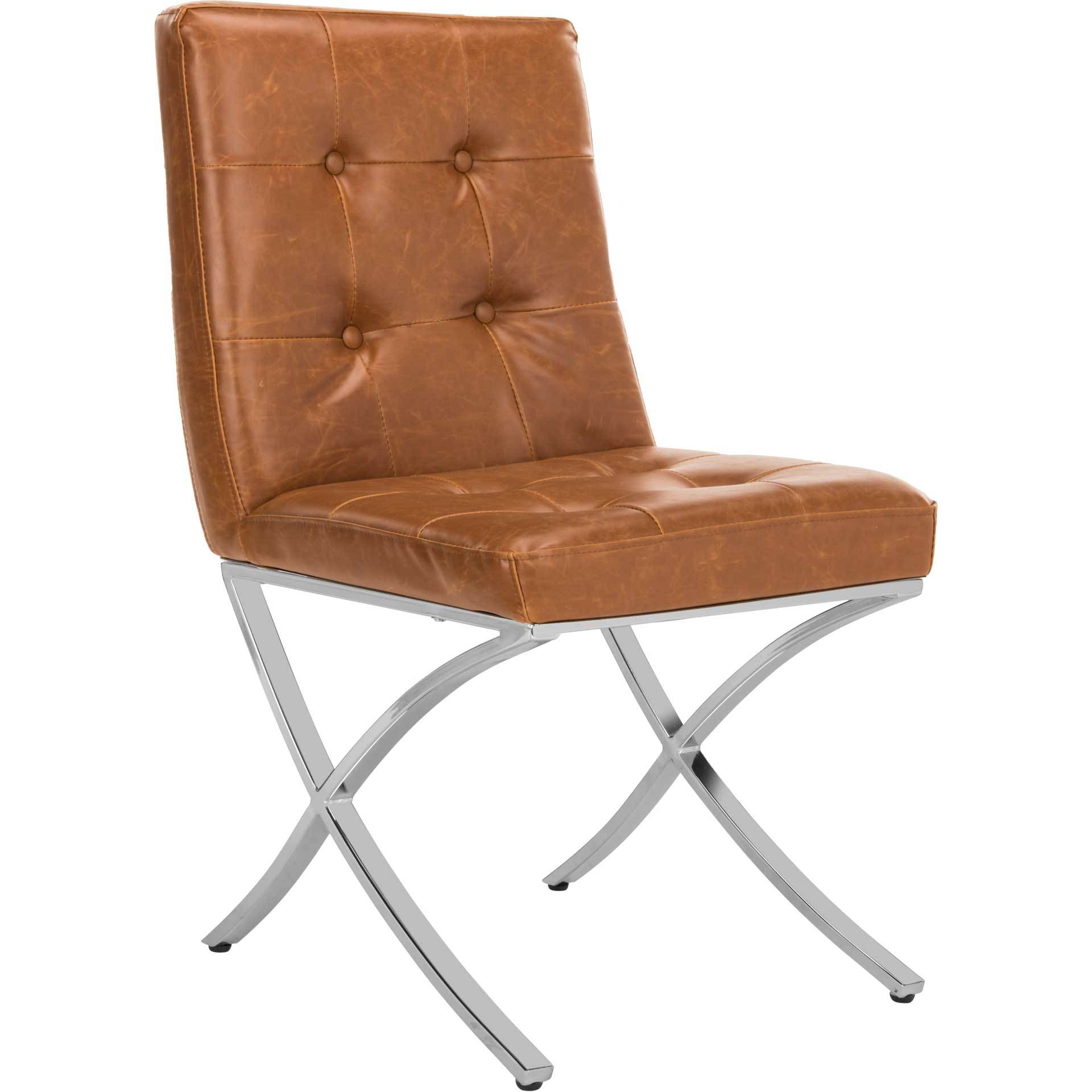 Wade Tufted Side Chair Light Brown