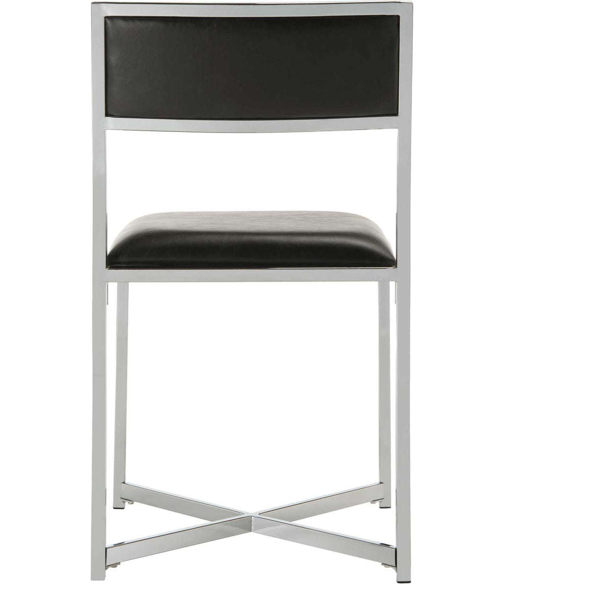 Meera Chrome Side Chair Black/Chrome (Set of 2)