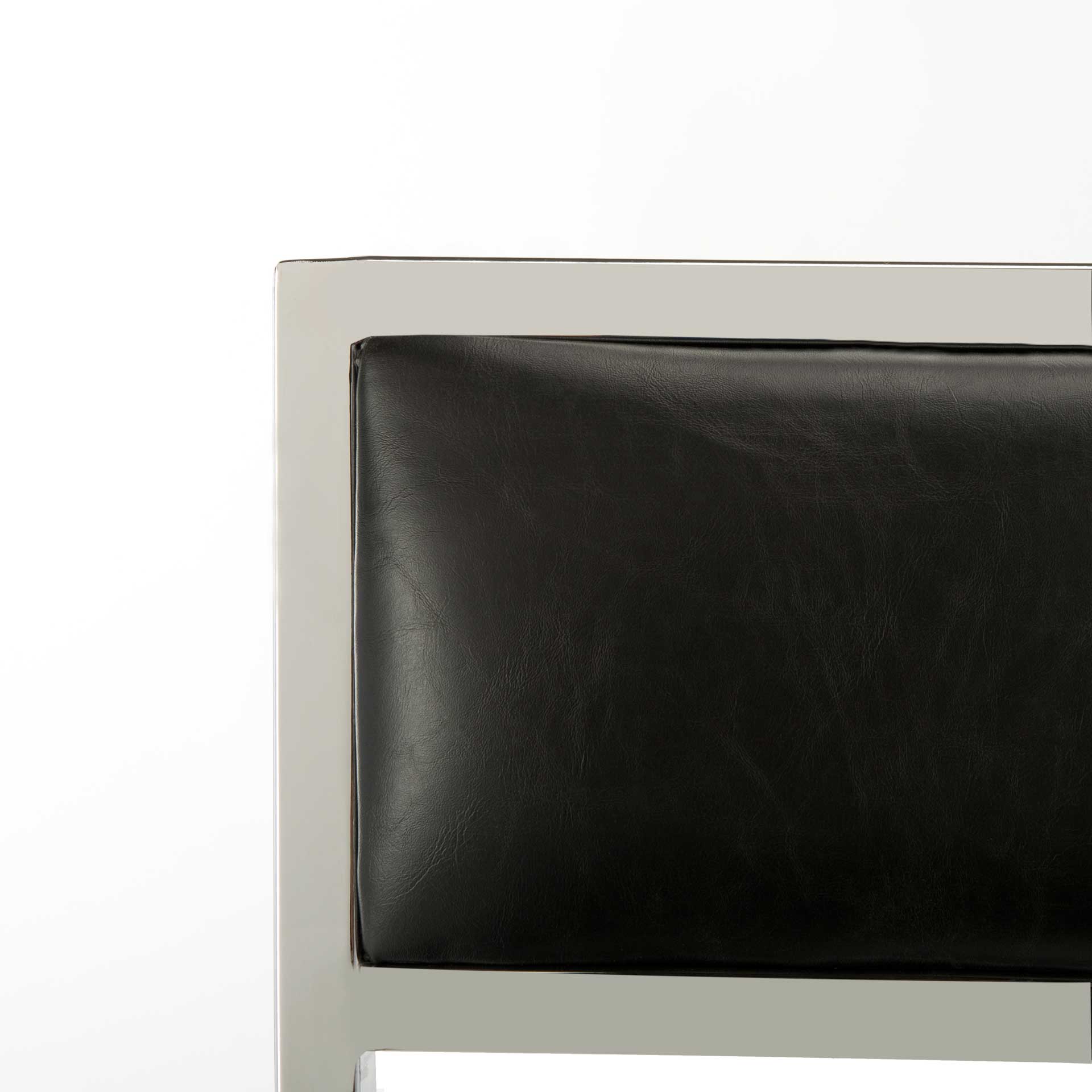Meera Chrome Side Chair Black/Chrome (Set of 2)