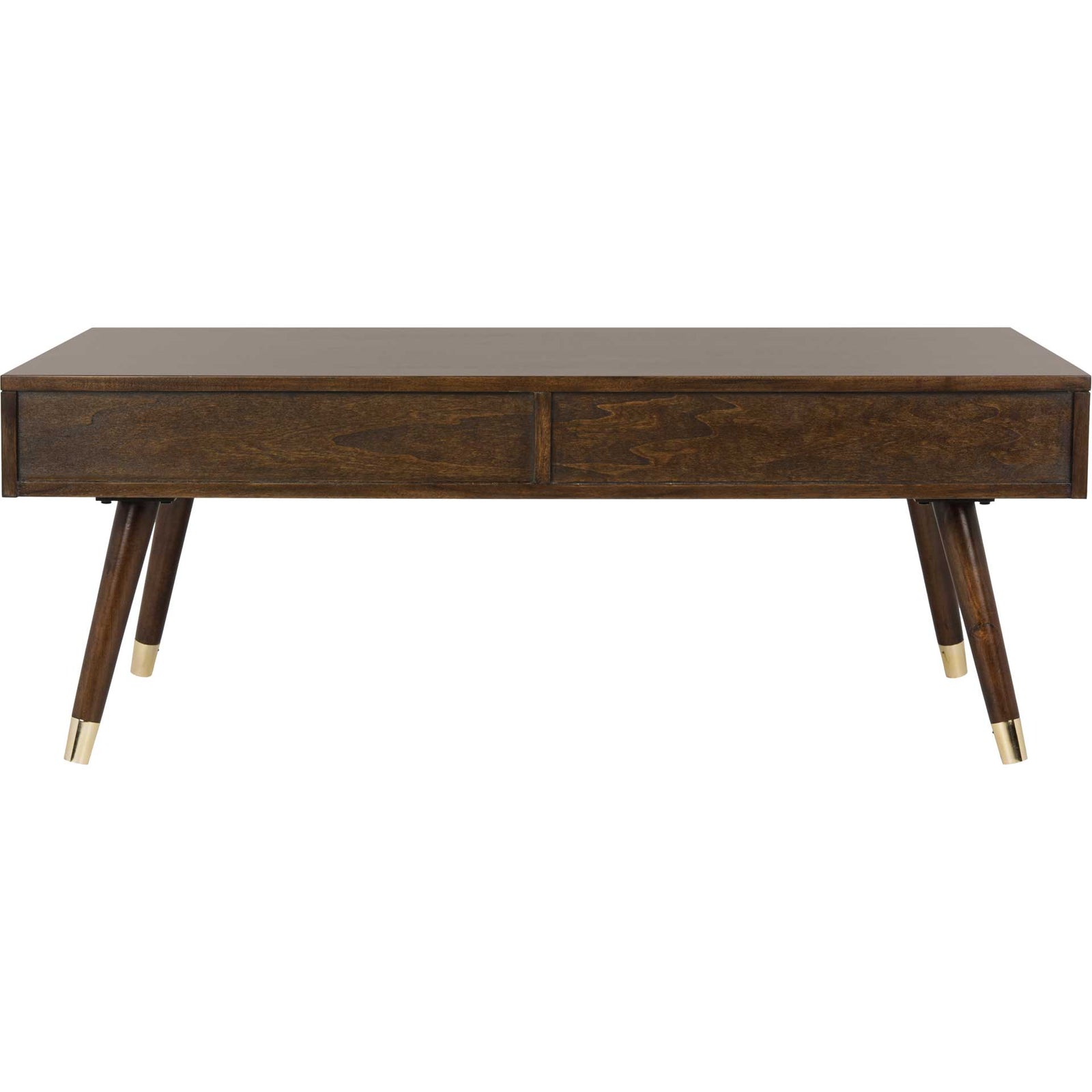 Ledger Gold Cap Coffee Table Brown