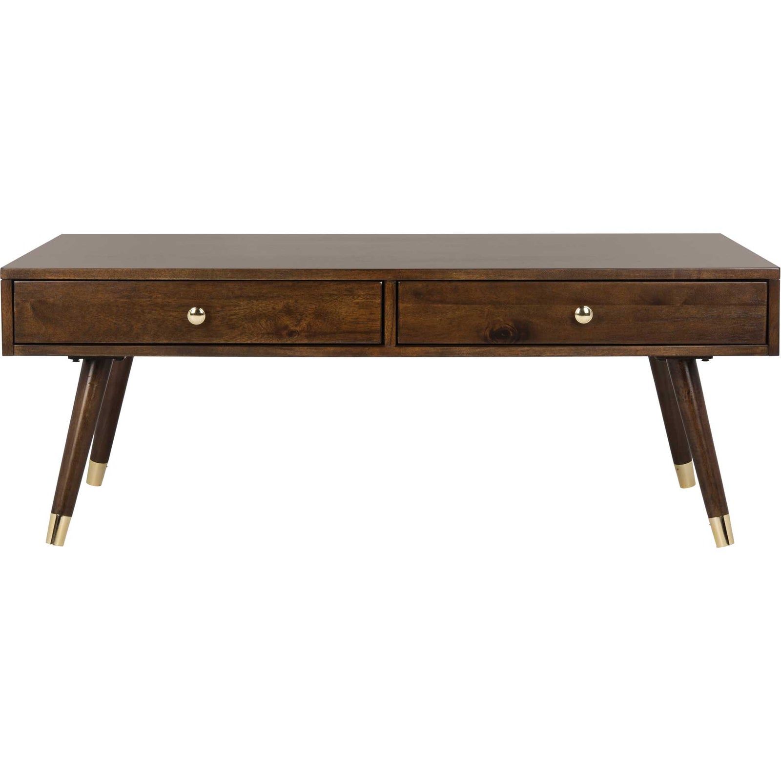 Ledger Gold Cap Coffee Table Brown