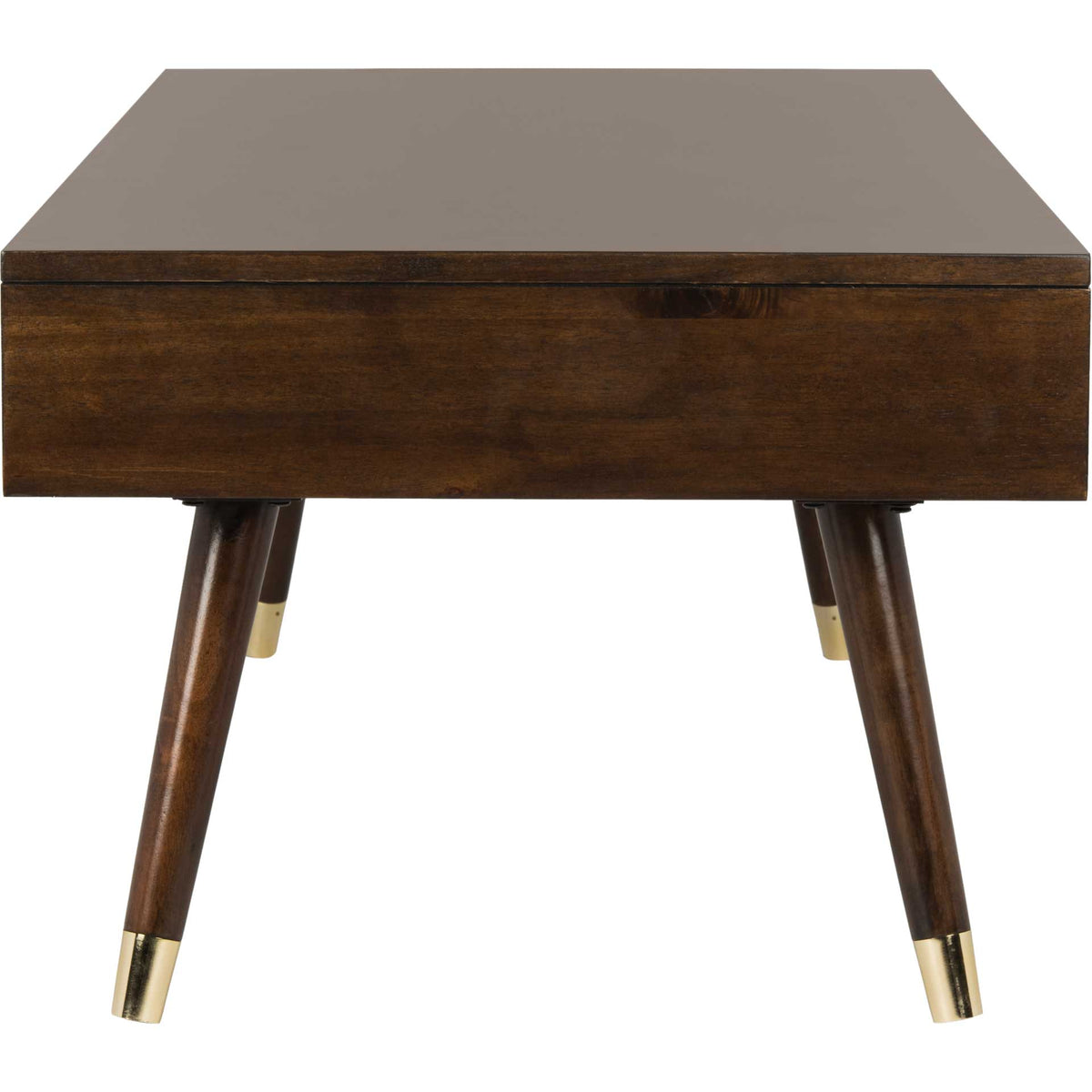Ledger Gold Cap Coffee Table Brown