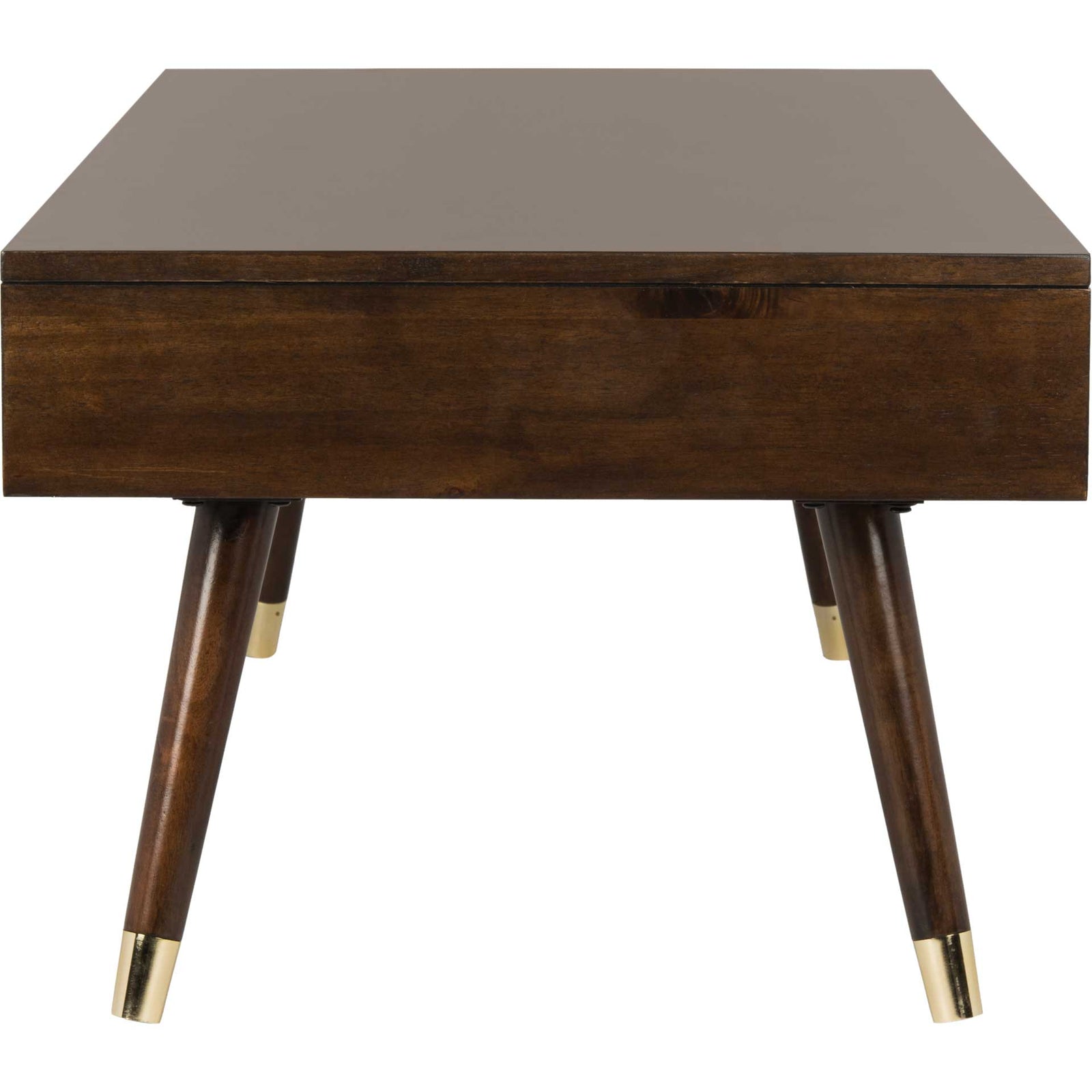 Ledger Gold Cap Coffee Table Brown
