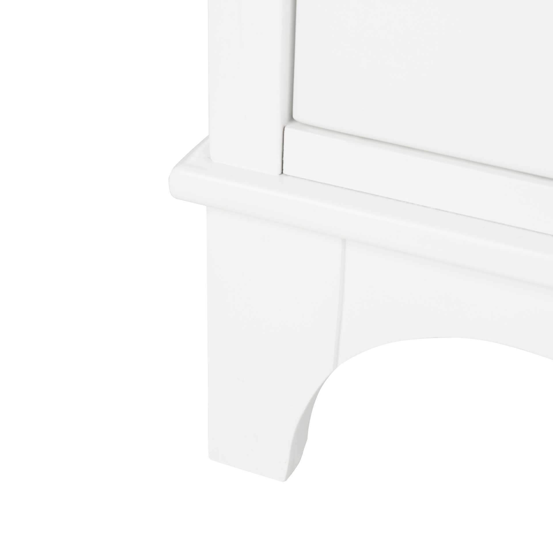 Hamden 3 Drawer Contemporary Nightstand White