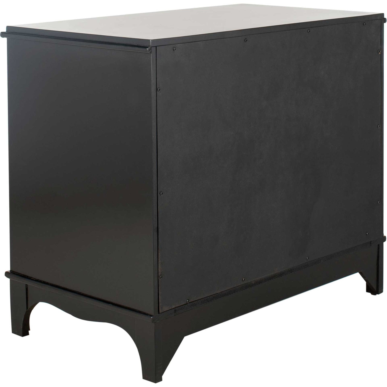 Hamden 3 Drawer Contemporary Nightstand Black