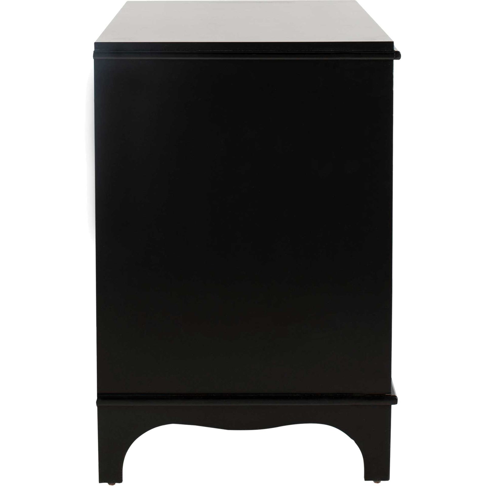Hamden 3 Drawer Contemporary Nightstand Black