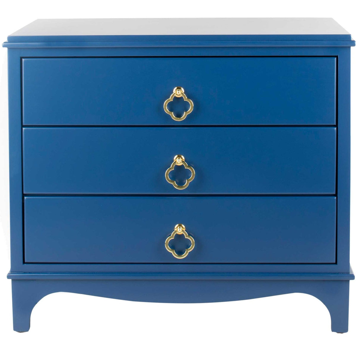 Hamden 3 Drawer Contemporary Nightstand Navy