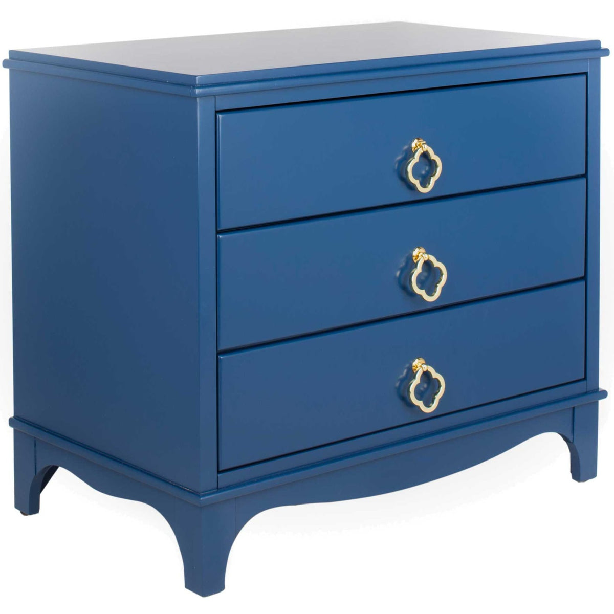 Hamden 3 Drawer Contemporary Nightstand Navy