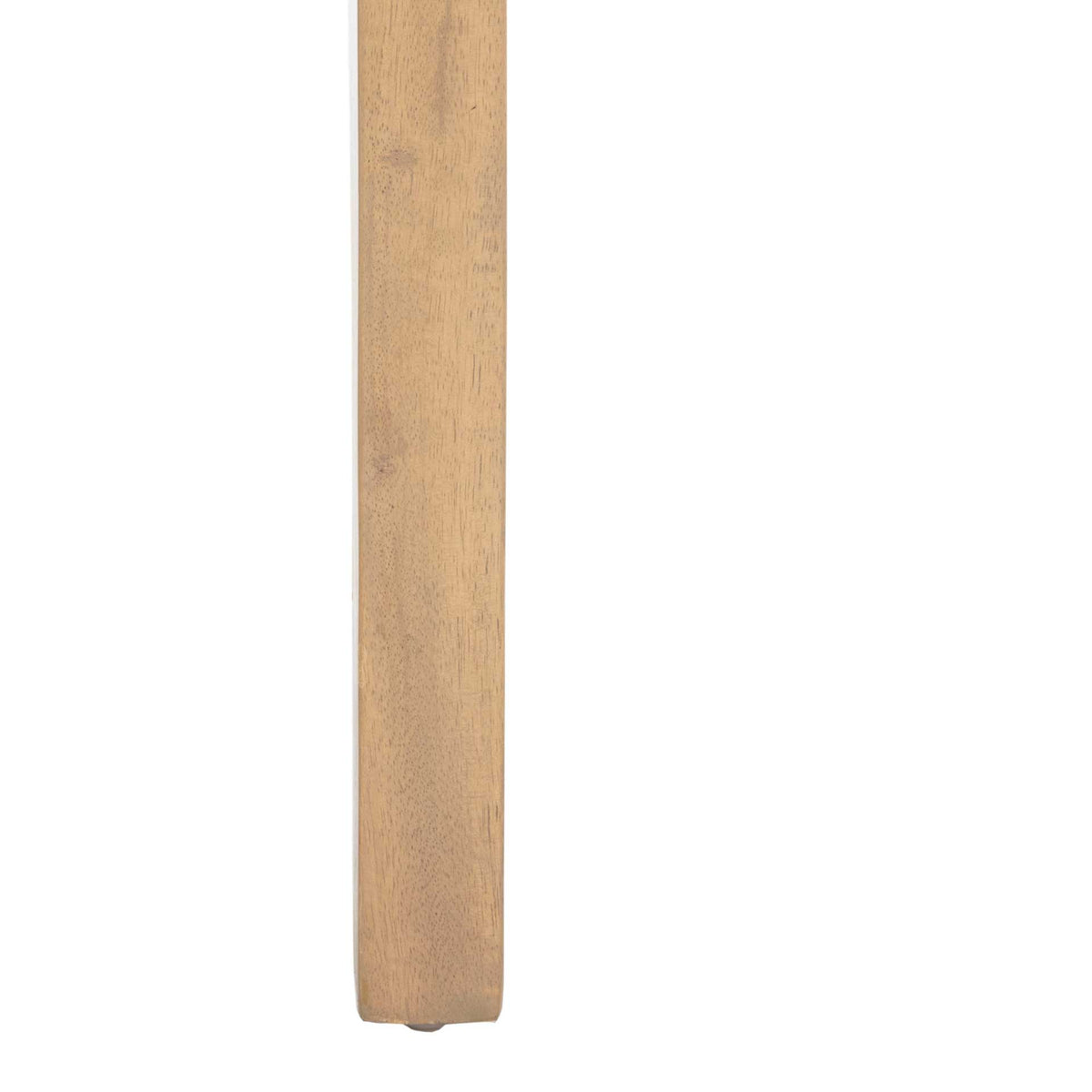 A straight, pale mango wood leg displays subtle grain and a clean, understated finish.