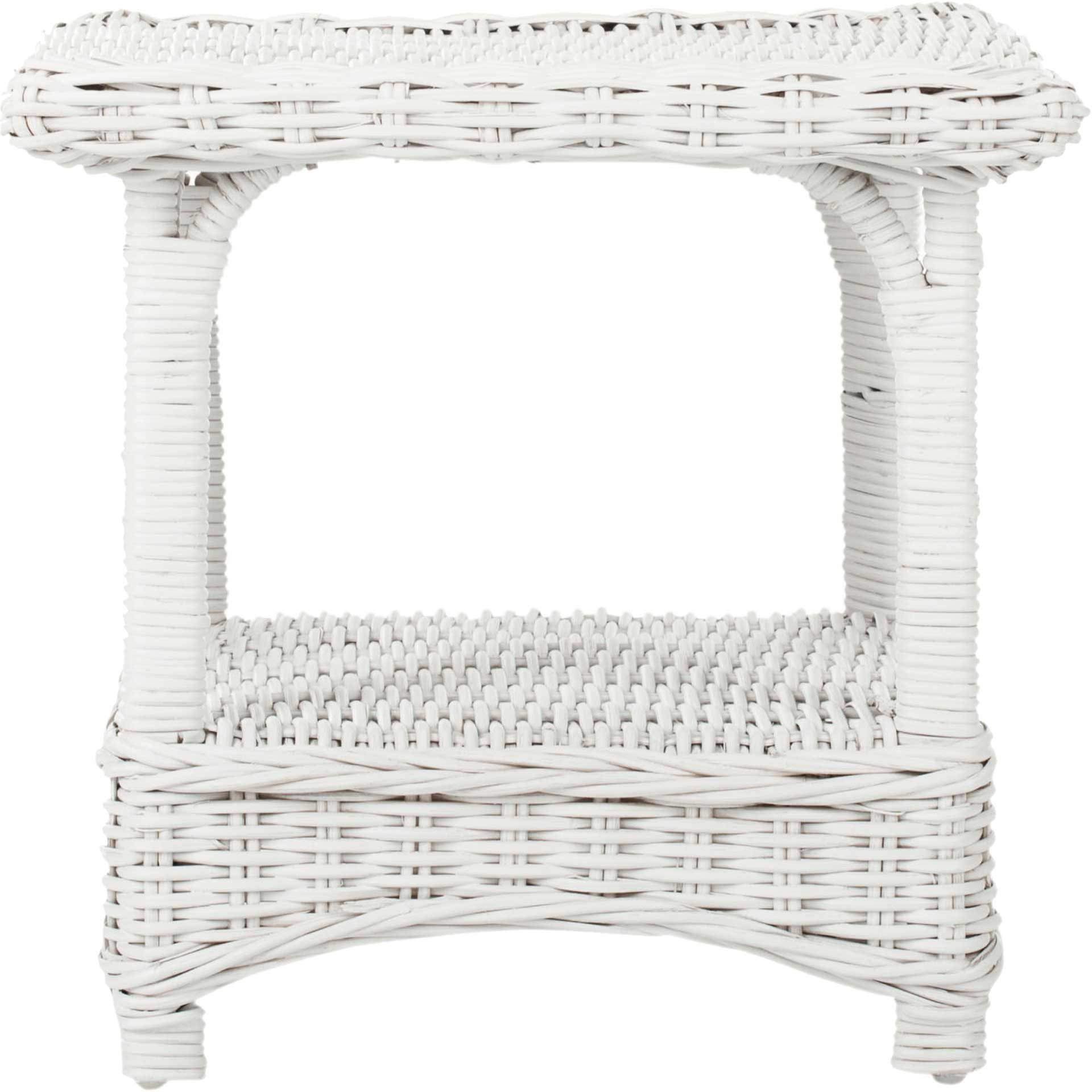 Bowie Rattan Side Table White