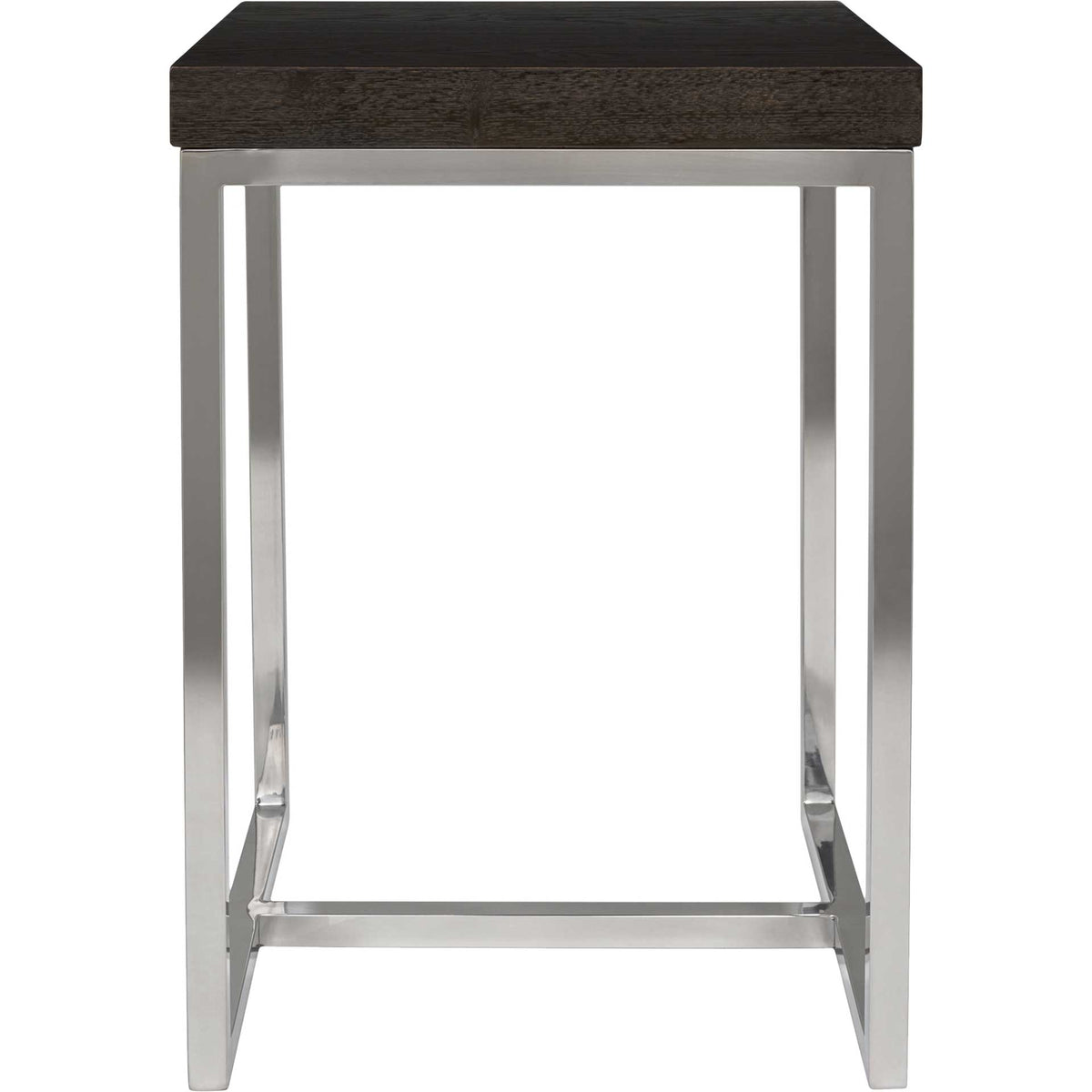 Tullis Black Glass Top Square End Table Black