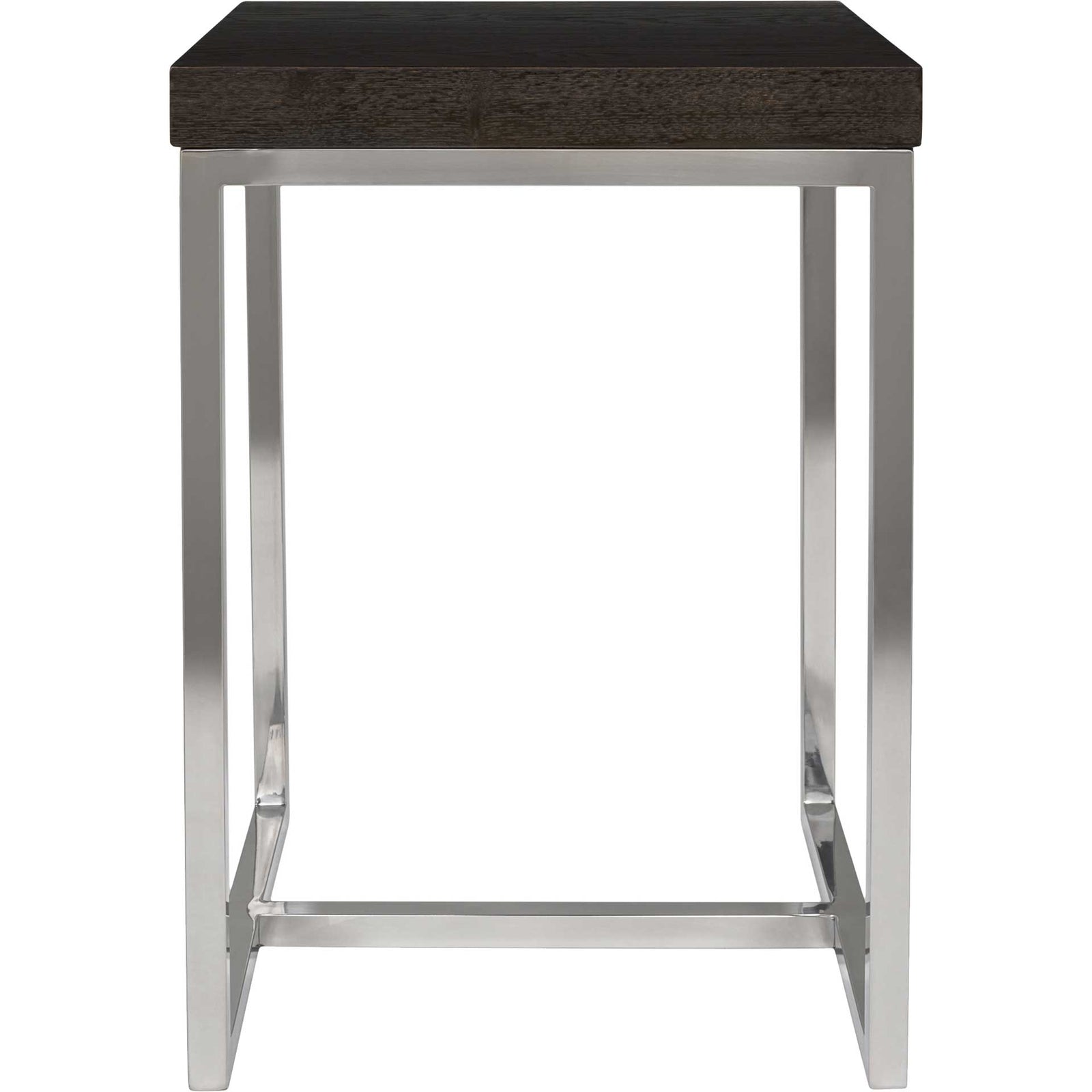 Tullis Black Glass Top Square End Table Black