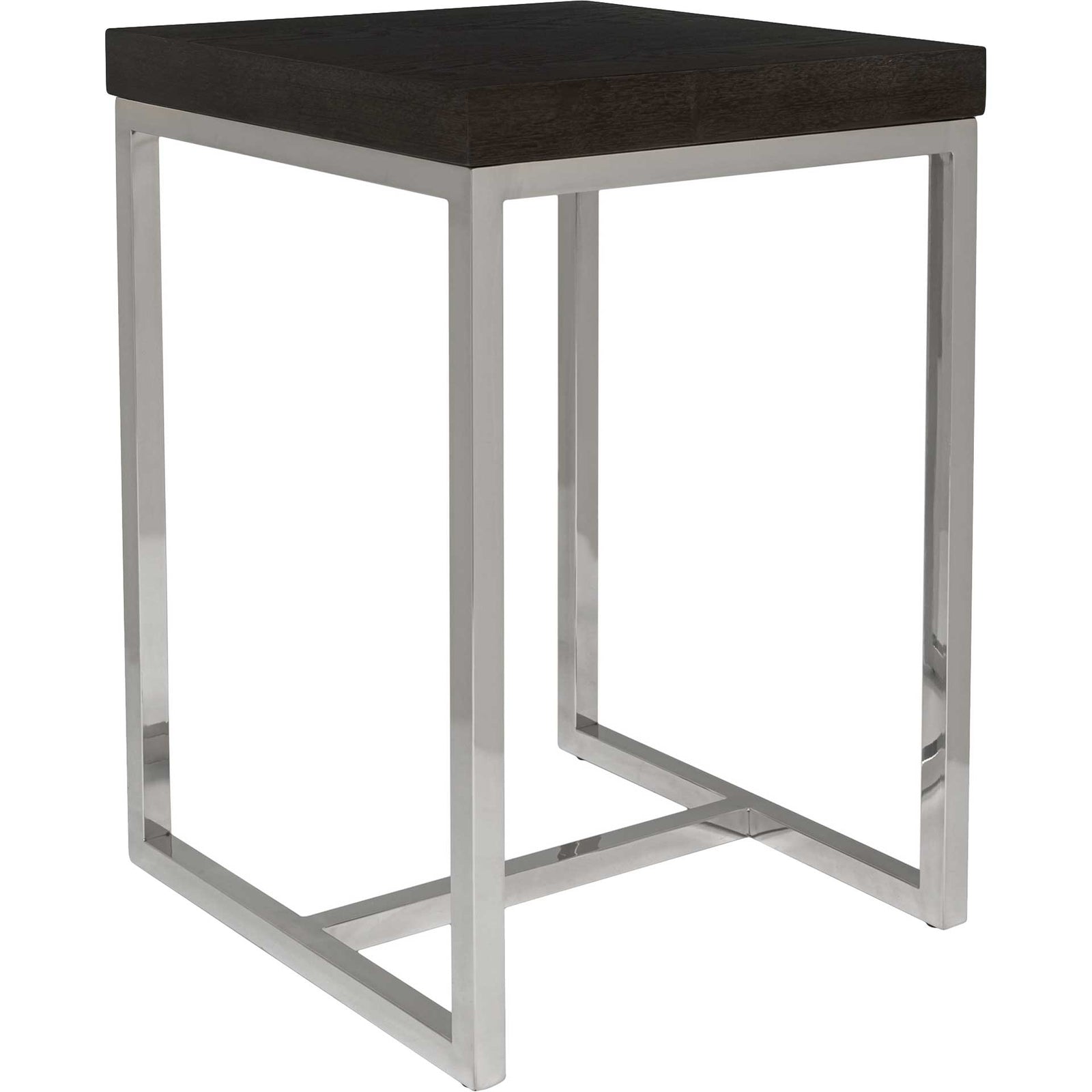 Tullis Black Glass Top Square End Table Black