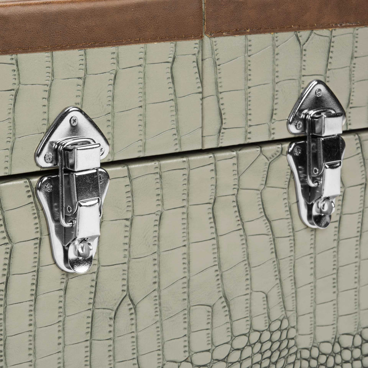 Zoey Coffee Table Storage Trunk With Wine Rack Gray