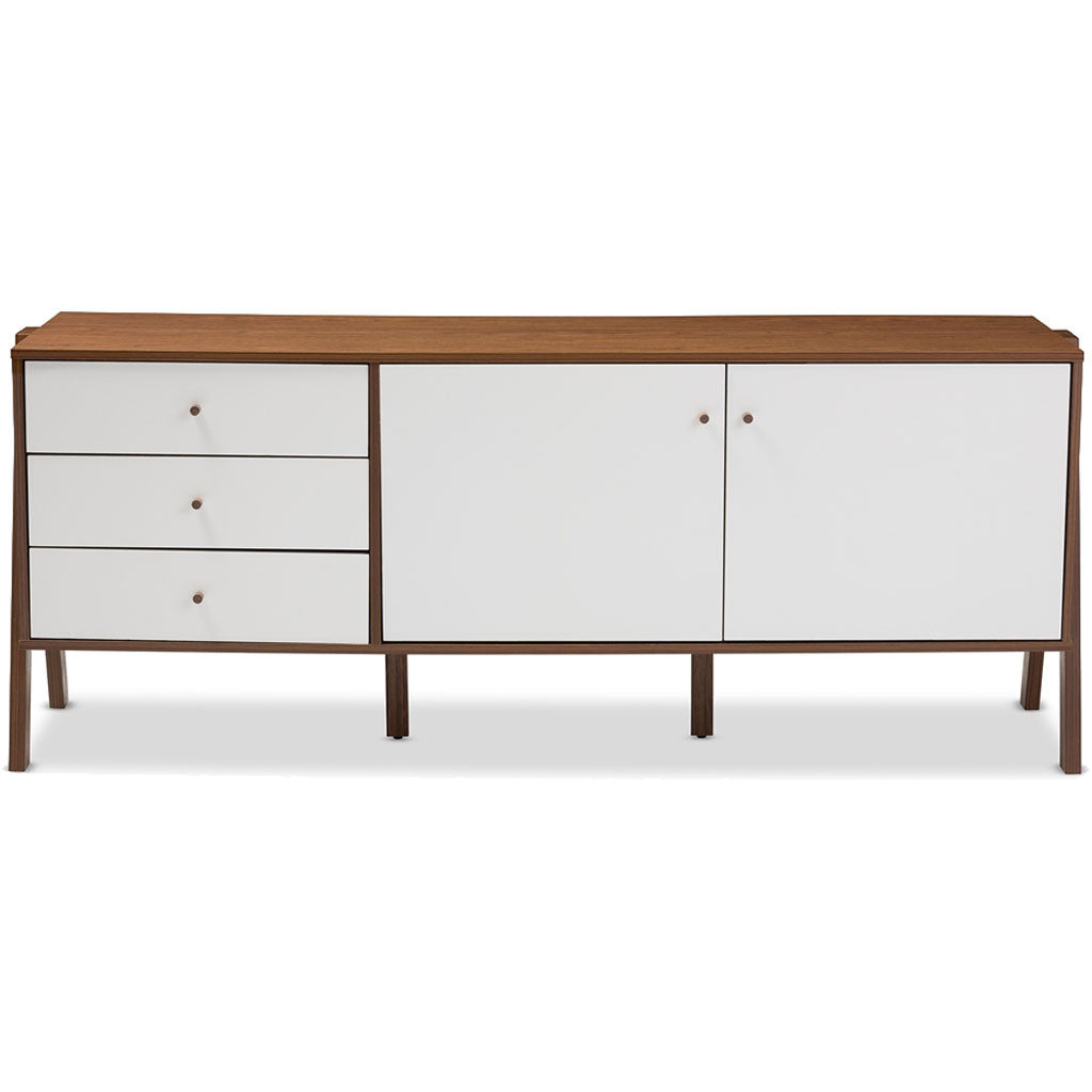 Haven Sideboard Cabinet White/Walnut