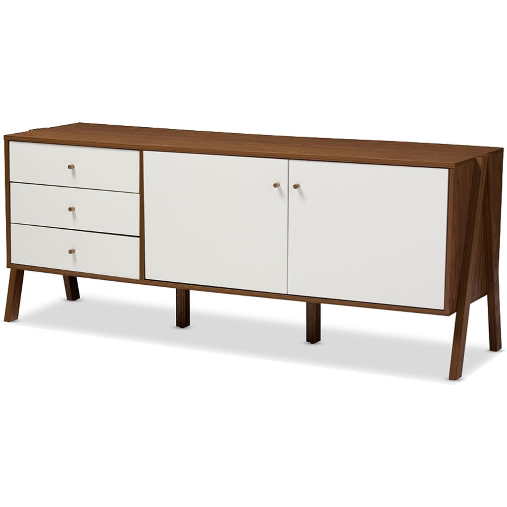 Haven Sideboard Cabinet White/Walnut