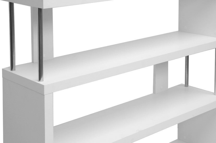 Zhao Bookcase White 6 Tier