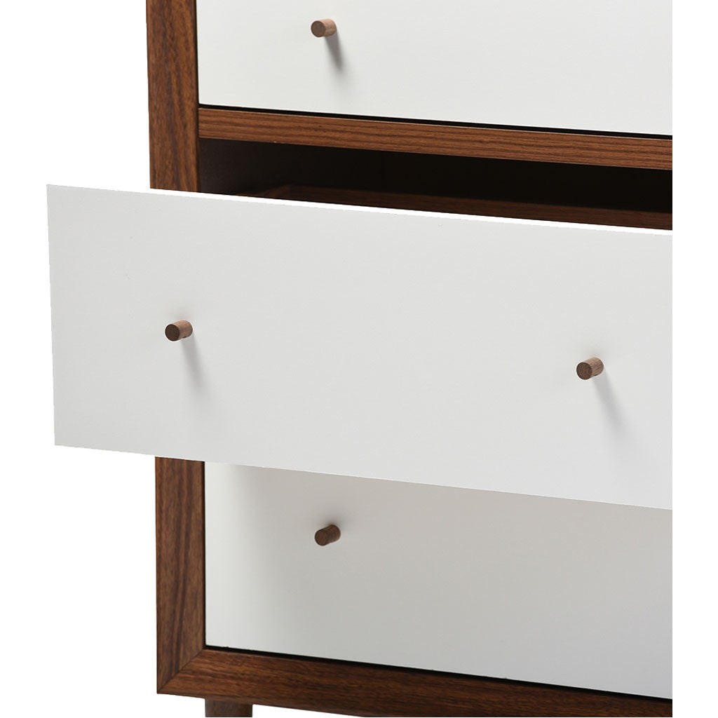 Haven Modern Dresser White/Walnut