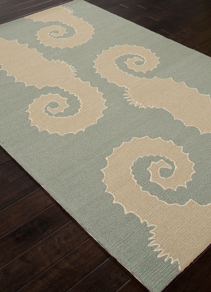 Grant Seahorse Slate Blue Area Rug