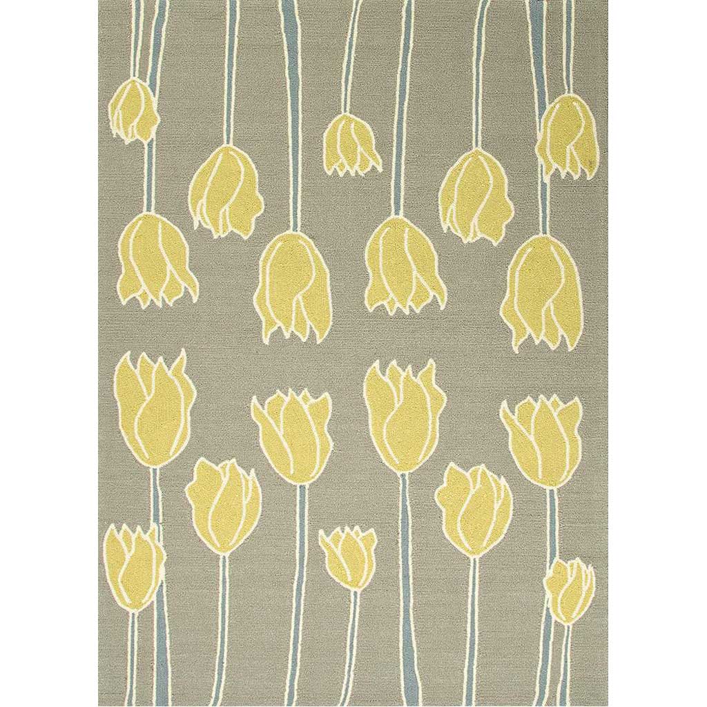 Grant Tulips Smoke Blue Area Rug