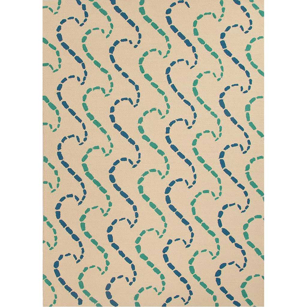 Grant Ray Hello White/Green Area Rug