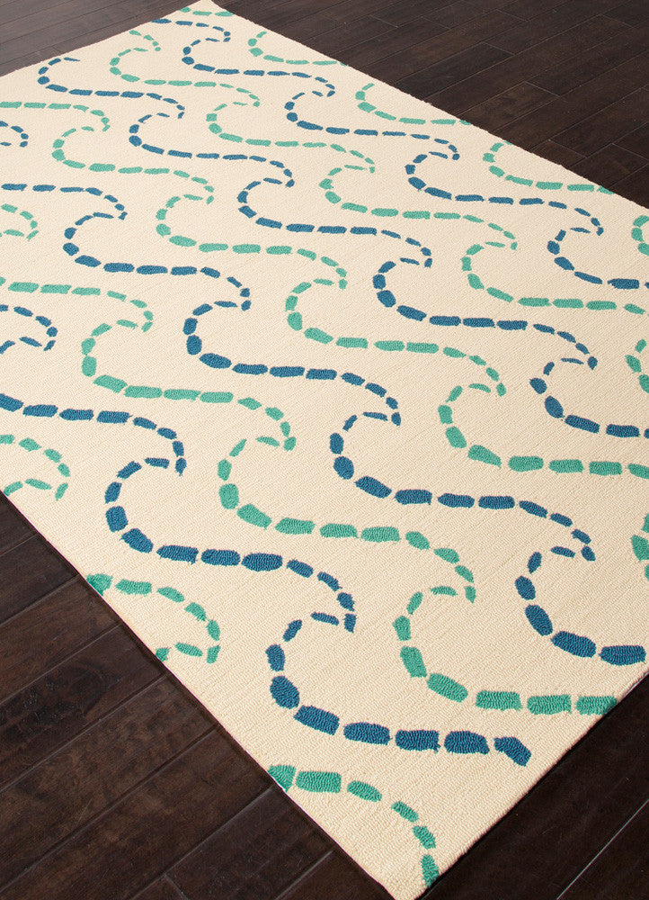 Grant Ray Hello White/Green Area Rug