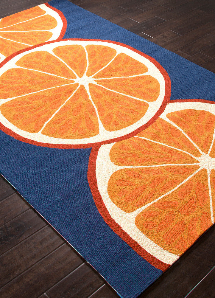 Grant Citrus Navy/Orange Area Rug