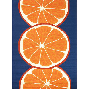 Grant Citrus Navy/Orange Area Rug