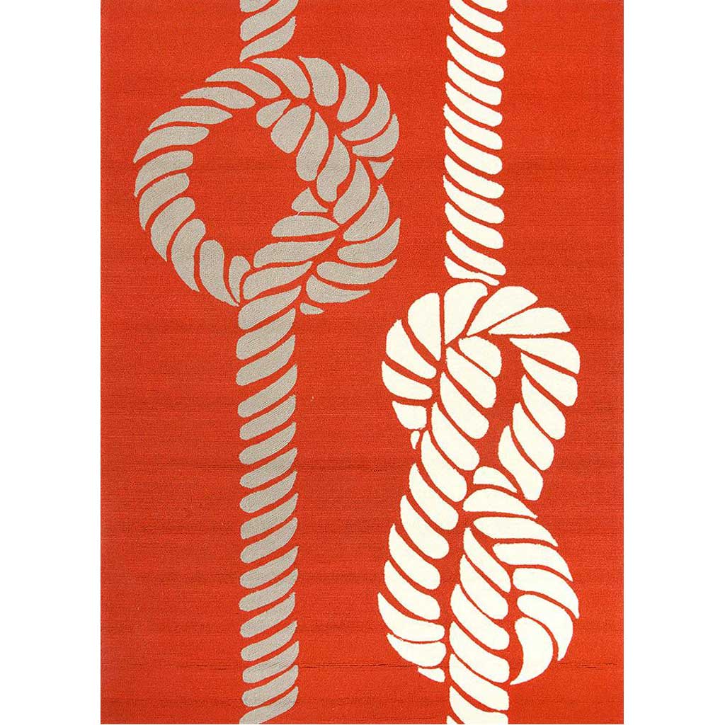 Grant Knotty Red/White Area Rug