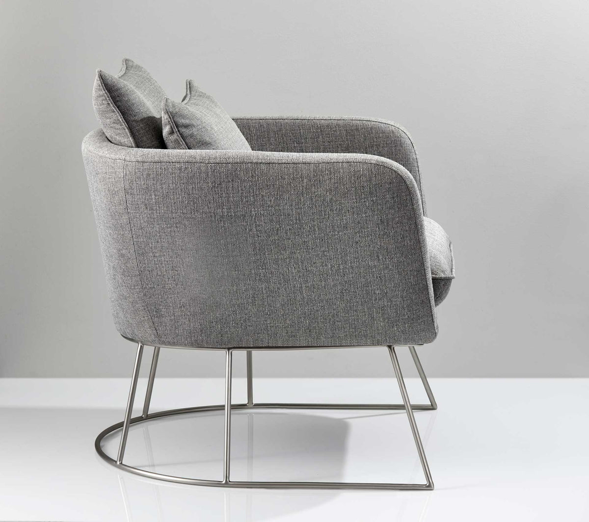 Steven Fabric Chair Light Gray