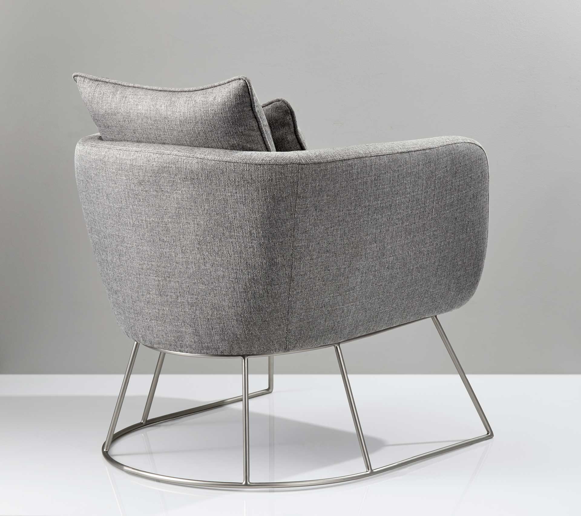 Steven Fabric Chair Light Gray