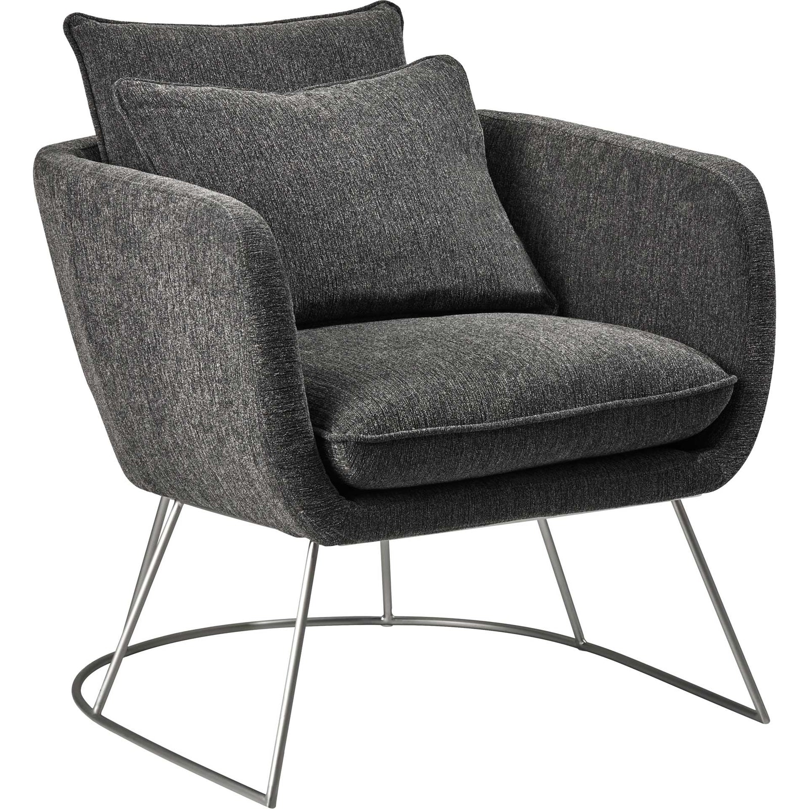 Steven Fabric Chair Dark Gray