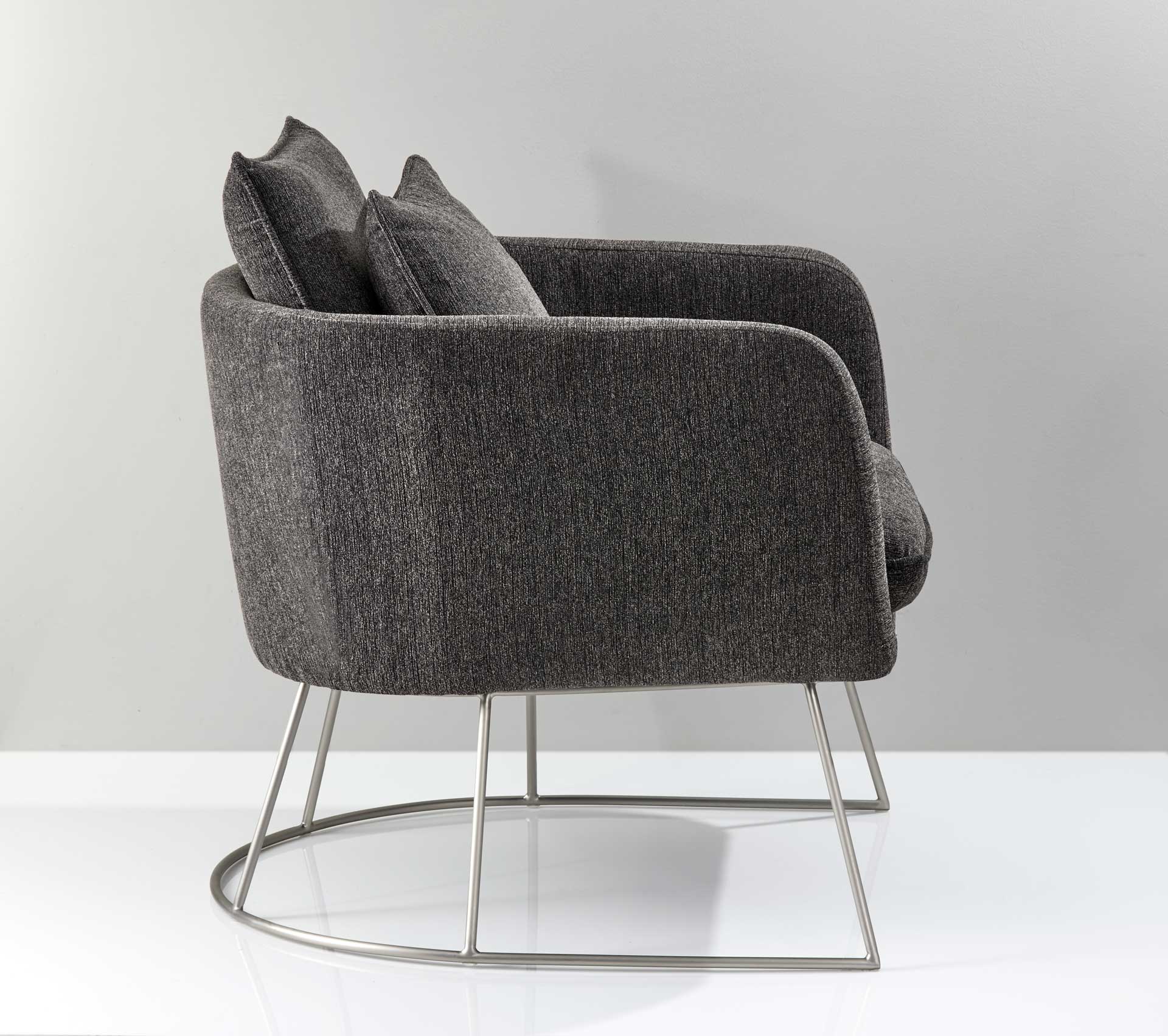 Steven Fabric Chair Dark Gray