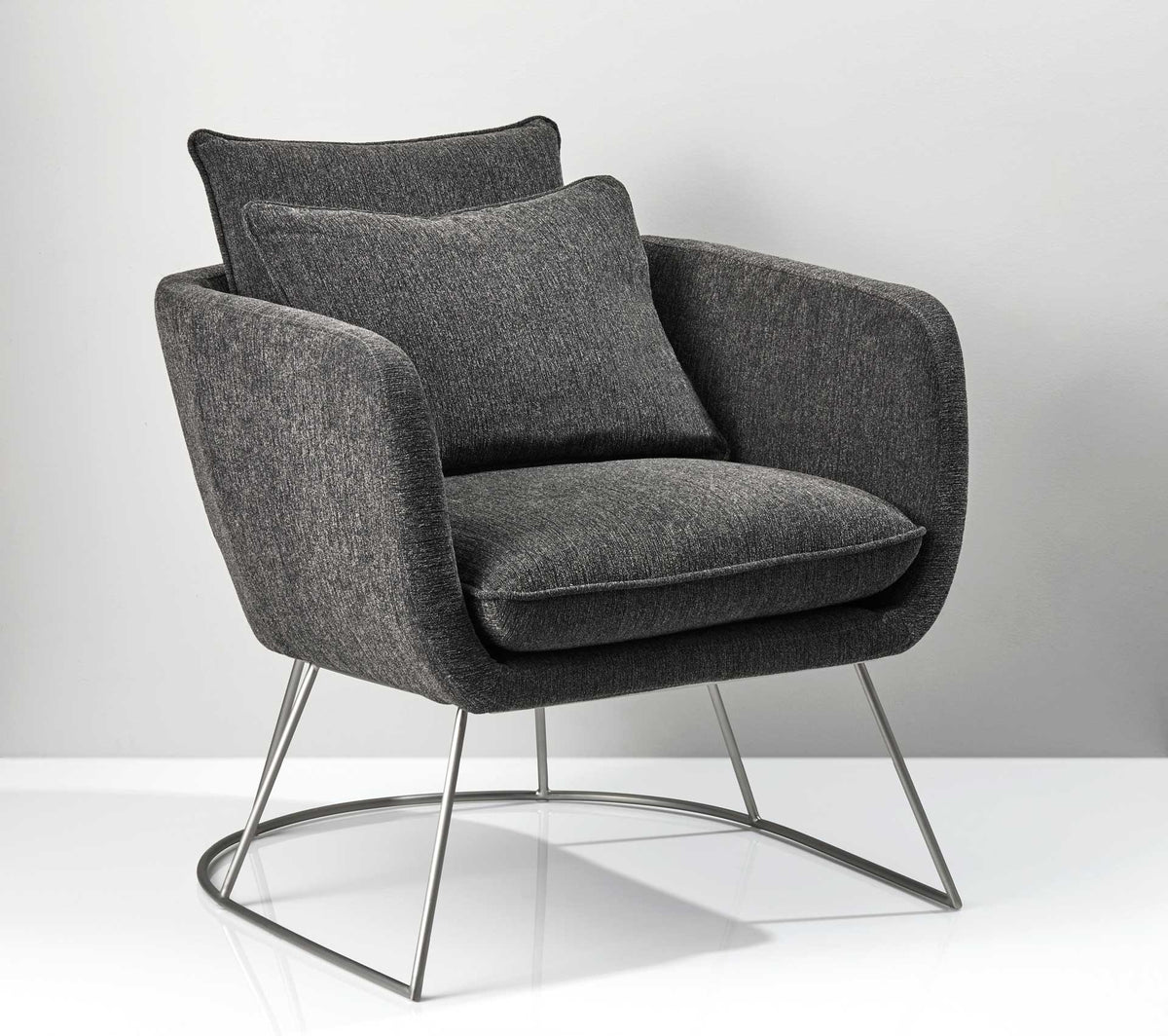 Steven Fabric Chair Dark Gray